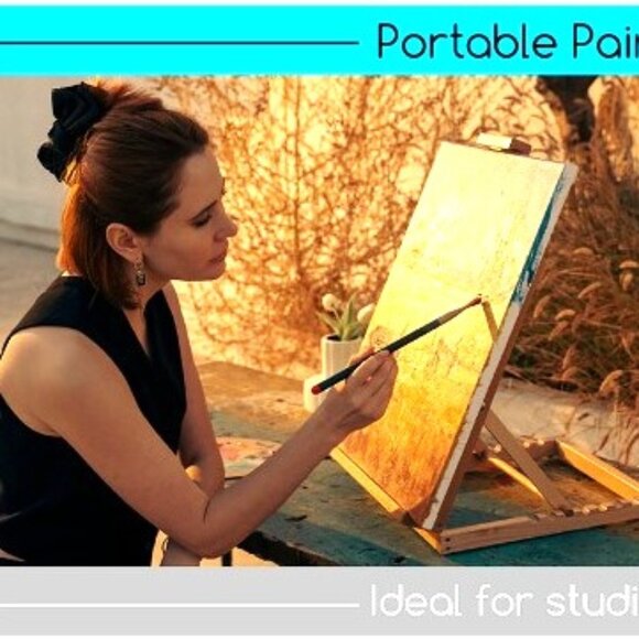 EASEL * HEAVY DUTY TABLETOP EASEL H-FRAME WOOD *NEW! - Picture 4 of 7